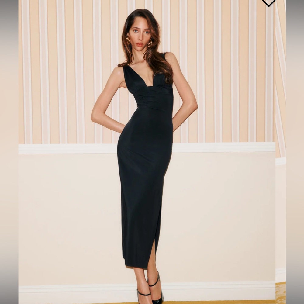 Reformation Varun Black Dress 0/00/XS